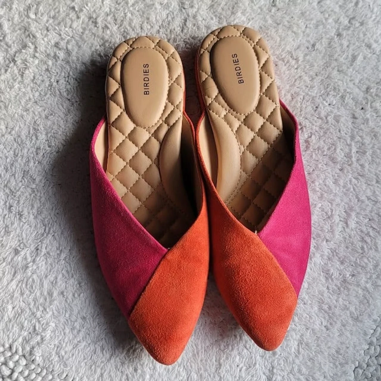 Birdies The Swan Sangria Purple & Orange Pointed Toe Flat 7