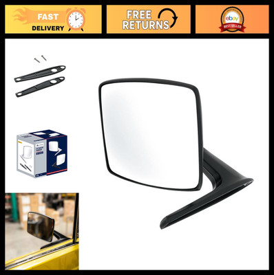 Side View Mirror Set, Zinc Die Cast, Satin Black Housing, Exterior RH/LH Pair