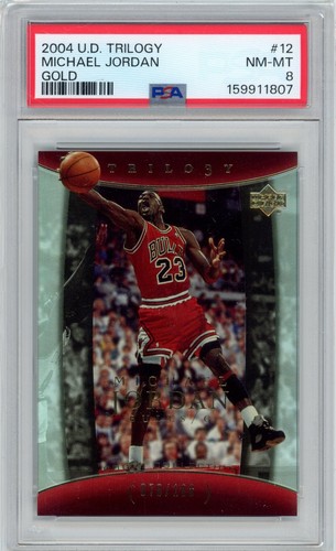 2004 UD Trilogy MICHAEL JORDAN /100 Gold SP #12 BULLS GOAT PSA 8 NM-MINT D0250