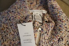 Veronica Beard Nerissa Dickey Multi Color Knit Hi Neck Dickey New with Tag 250