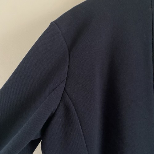 Vince Women’s Navy Blue Classic Wool Blend Knit Three Button Lapel Blazer Sz. XL - Picture 6 of 15