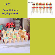 2-Tier Transparent Acrylic Ice Cream Cone Holders Acrylic Display Stand Clear