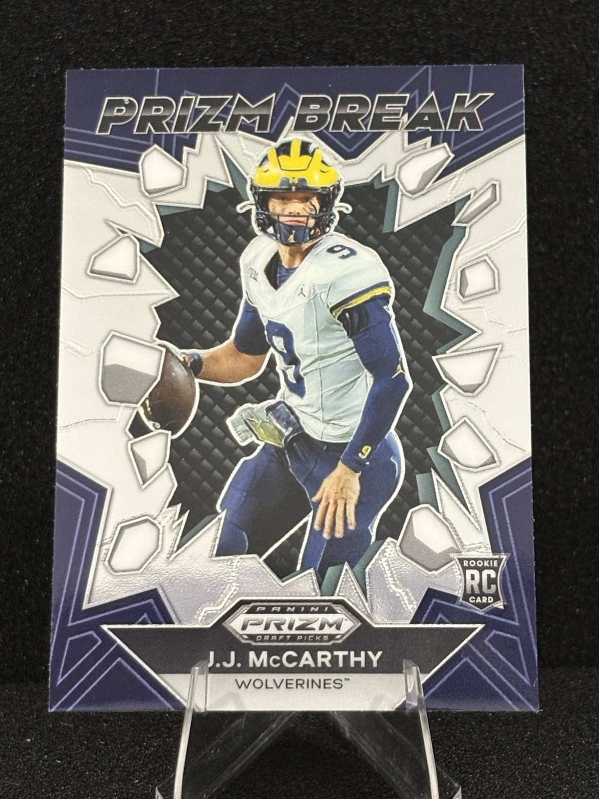 🔥2024 Panini Prizm Draft Picks - Prizm Break #PB-JMY J.J. McCarthy RC Michigan