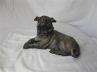 Terra Cotta Pug Dog Antique c1870 Rare Glass Eyes Superb Mint Condition — photo 1