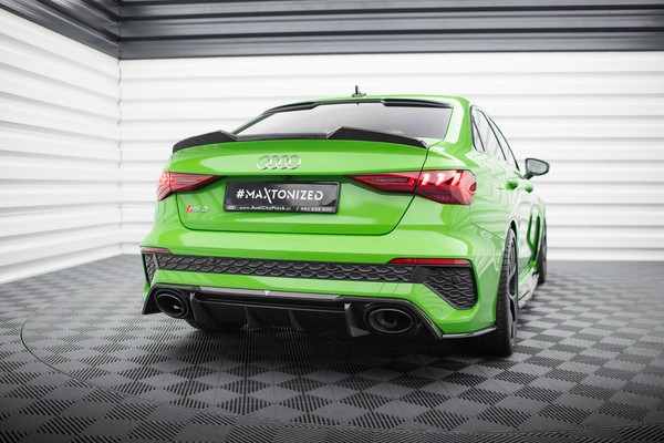 Carbon Heck Ansatz Flaps Diffusor V.2 FüR Audi RS3 Limousine 8Y Heckansatz-image