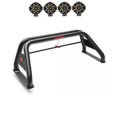 Black Horse RB015BK-PLB Classic Roll Bar w/7.0" Blk LED SS Ford F250/350/450 SD