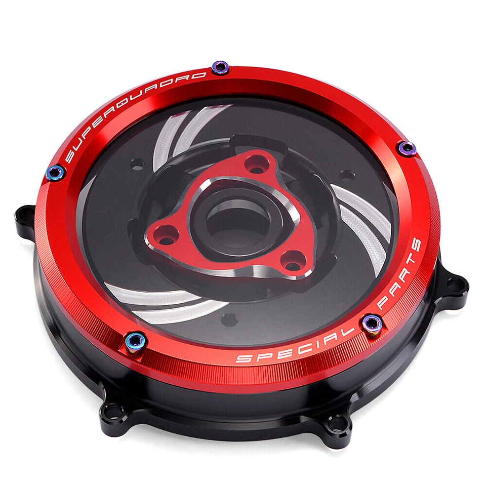 Cubierta de embrague transparente y retención de resorte para Ducati 959 1199 1299 Panigale V2 Racing Foto 3 de 4