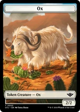 OX TOKEN (#3) x4 mtg NM Outlaws of Thunder Junction