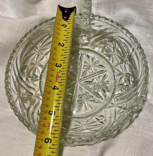 Crystal Cut Vintage Candy/Nut/Trinket Dish With A Handle - Picture 8 of 8