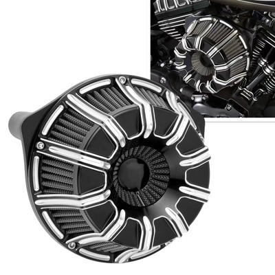 Luftfilter-Ansaugfilter Für Dyna/FXR 1993-2017 Softail Touring Schwarz+Weiß de