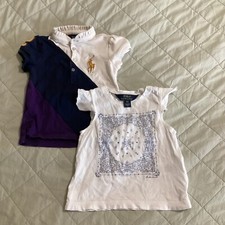 Ralph Lauren Short Sleeve Shirts Girls 3 Bundle Of Two