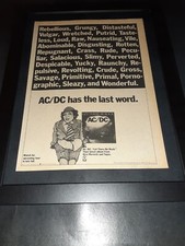 AC/DC Let There Be Rock Rare Original Promo Ad Framed!