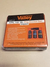 4 pc 1/2" DR Lug Nut Impact Flip Socket Back and Front Metric/Sae Thin Wall