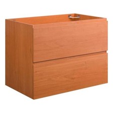 Modway Scenic 30" Melamine Wall-Mount Bathroom Vanity Cabinet in Cherry/Walnut