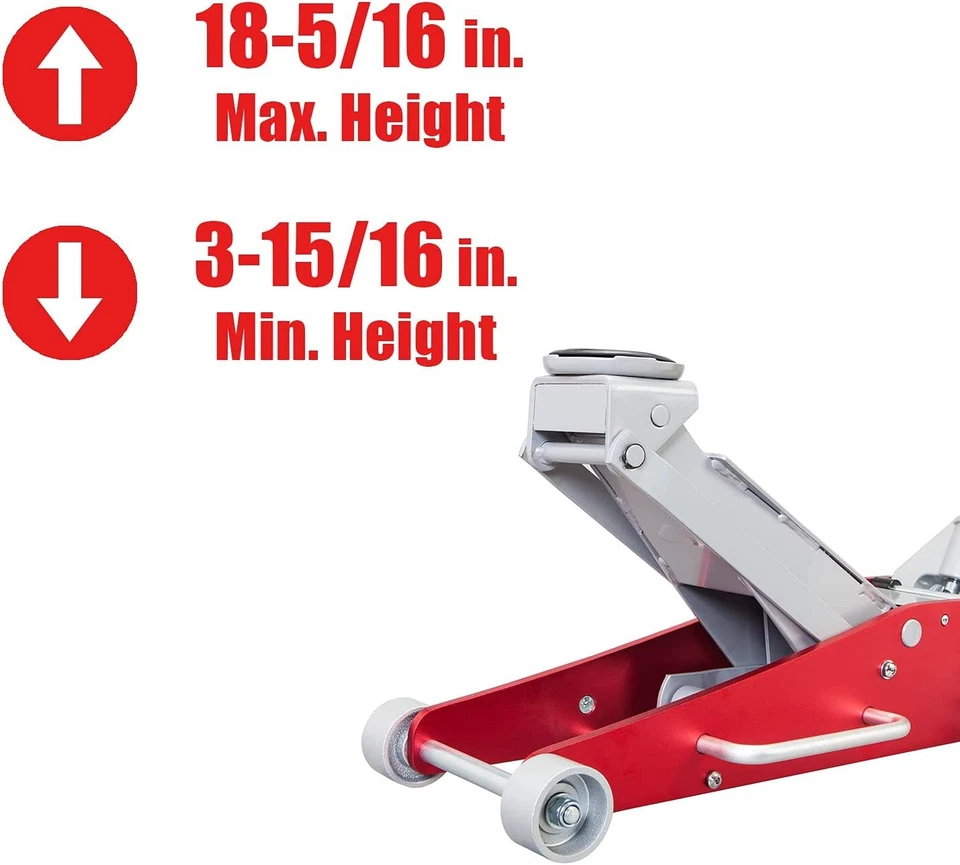 BIG RED 3 Ton Dual Piston Low Profile Aluminum and Steel Racing Floor Jack - Image 4 of 4
