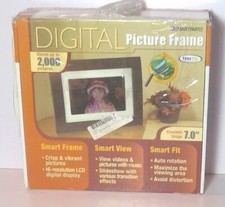 Smartparts Digital Picture Frame 7 Inch Up To 2000 Pictures Wood Look FOR PARTS