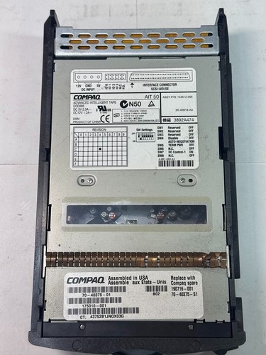 HP Compaq 70-40375-01 70-40375-S1 AIT50 EOD005 Advanced Intelligent Tape - Picture 2 of 6