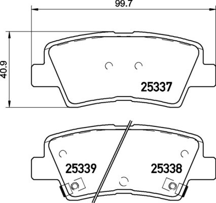 BREMBO P 30 106 Brake Pads Set Rear for i30 Ceed Kona XCeed ProCeed - Image 2