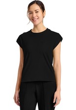 Cherokee Achieve Women's 1-Pocket Crew Neck Top CK936 BLKN Black Free Ship