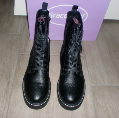 GRACELAND - Damen Stiefeletten Stiefel Boots in Gr.: 42 - Schwarz - Wie NEU -OVP