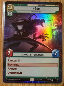 STAR WARS UNLIMITED TOTR LEGENDARY HYPERSPACE FOIL CARD GOR