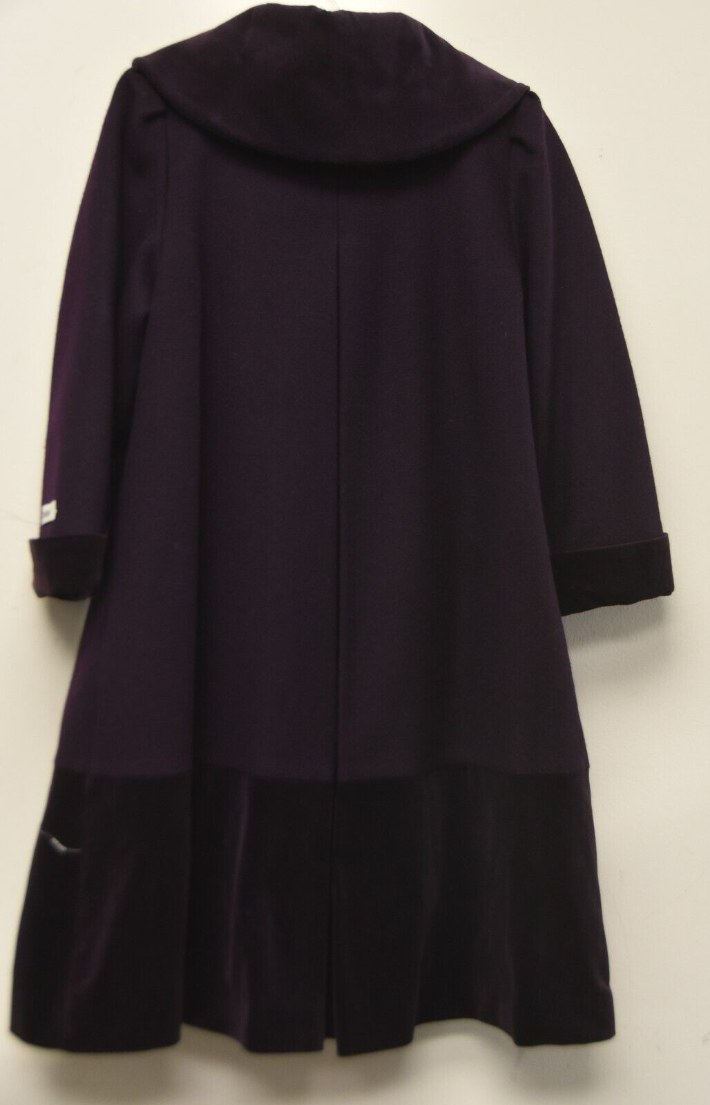 NEW Rothschild Girls WOOL Coat with Hand Muff Buttons Pockets Purple Velvet 7