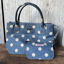 Cath Kidson Cloth Handbag Bag & Purse Blue & White Spot Spotted Pattern