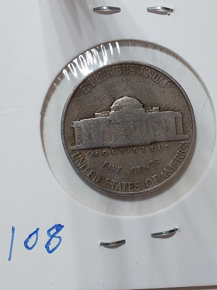 Rare 1946 Jefferson Nickel Error- Lettering On Rim No Mint Mark Possible 35% Sil - Image 2 of 2