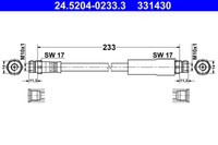 Bremsleitung Flex. VW T. Golf/Jetta/Passat/Touran 03- Le/Pr