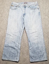 Eddie Bauer Bootcut Jeans Mens 36X30 (36X27.5) Blue Denim 5 Pocket 100% Cotton