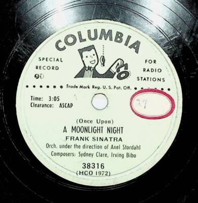 1948 Frank Sinatra A Moonlight Night Autumn In New York 78 Record PROMO