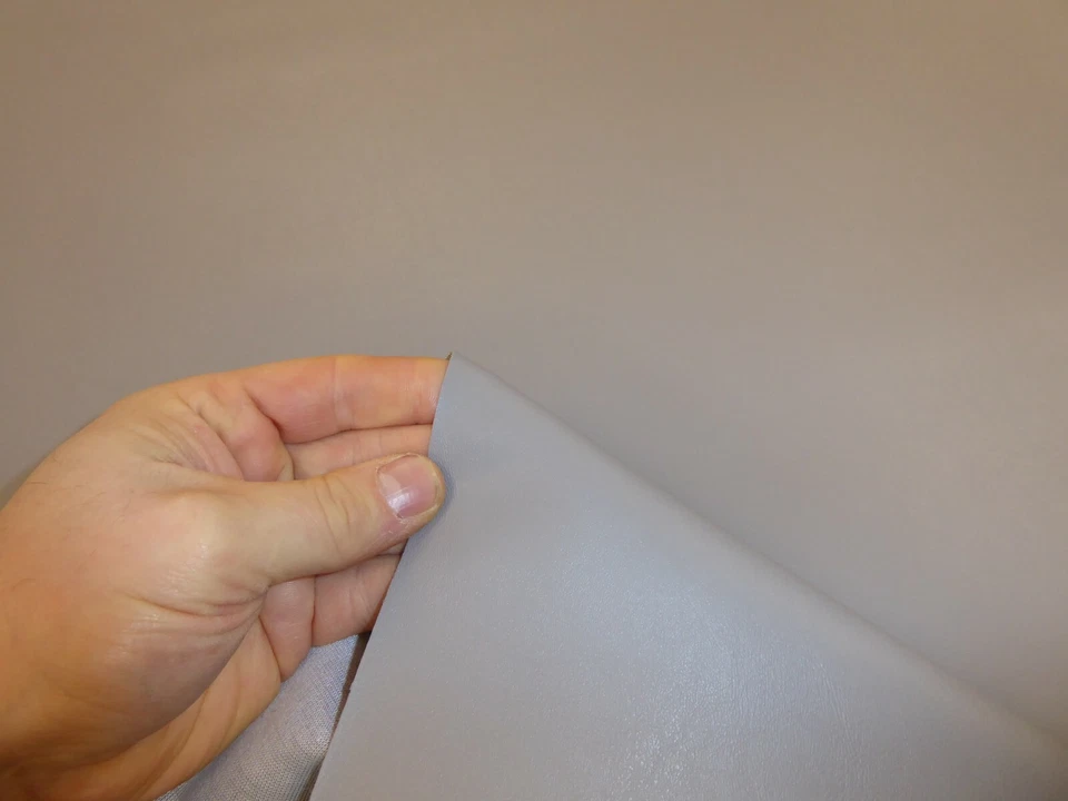 AMIGO LIGHT GREY Faux Leather Vinyl Leatherette Upholstery Fabric