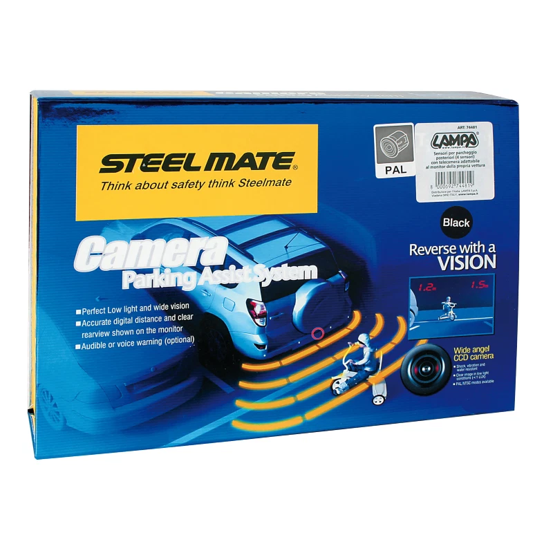 Set 4 Capteurs de Stationnement Arrière Noirs Avec Caméra pour Voiture Universel - Photo 3/4