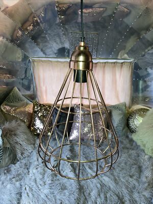Light & Living Kronleuchter Kupferrahmen Industriestil Skelett