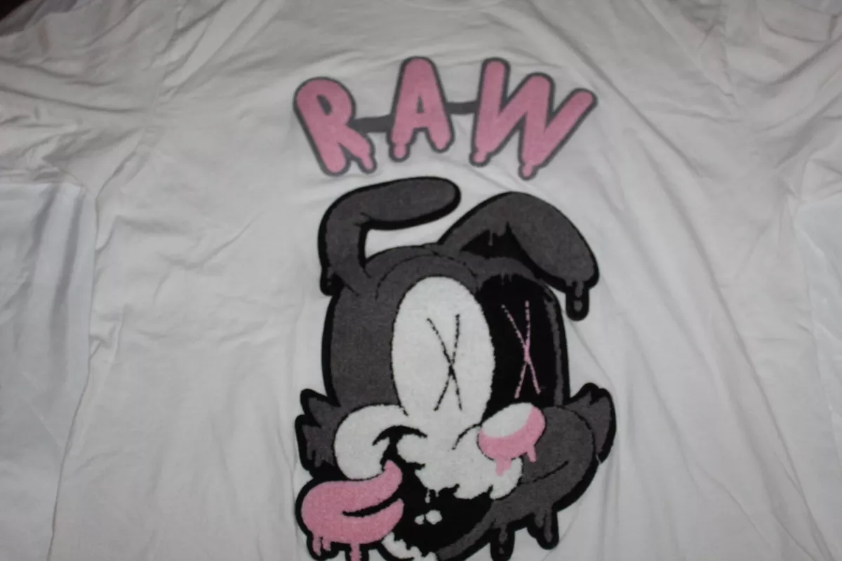 Raw Own The Now Size XL T shirt Black out Bunny R A W Rawyalty FIRE