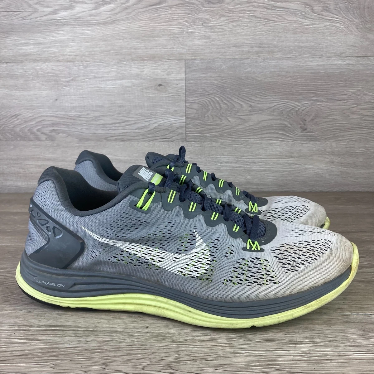 Nike Mens Lunarglide 5 Gray Athletic Running Shoes 636093-017 Size 12 eBay