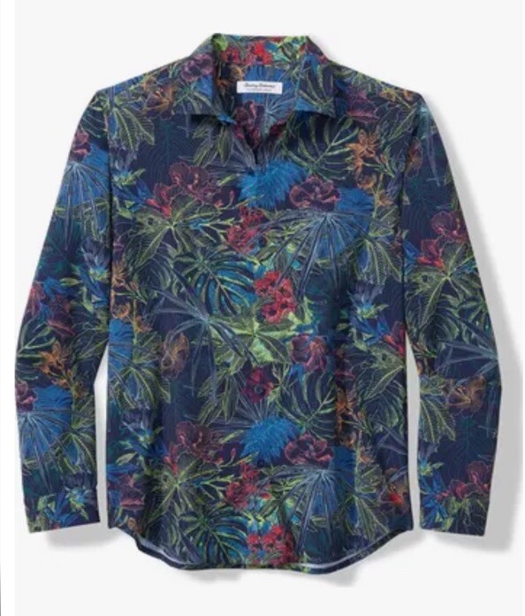 Camisa Tommy Bahama Grande Costa Brillo Palmeras Costa Zona Isla Tropical $138