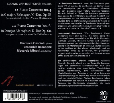 BEETHOVEN KLAVIERKONZERTE NR. 4 6 NEUE CD