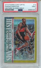 2019 Panini Contenders Optic DeMar Derozan Historic Slams Gold Prizms /10 PSA 9