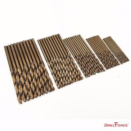 Juego de 50 brocas de cobalto (1/16", 5/64", 3/32", 7/64", 1/8") brocas de giro HSS M35 - Imagen 3 de 5