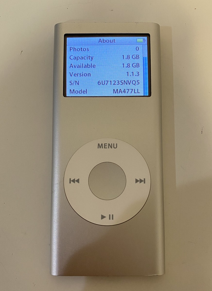 Apple iPod nano 2nd Generation Silver (2 GB) Good Condition
