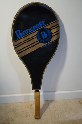 Vintage Bancroft USA Kingston Graphite 4 3/8 L3 Tennisschläger Ledergriff 1980