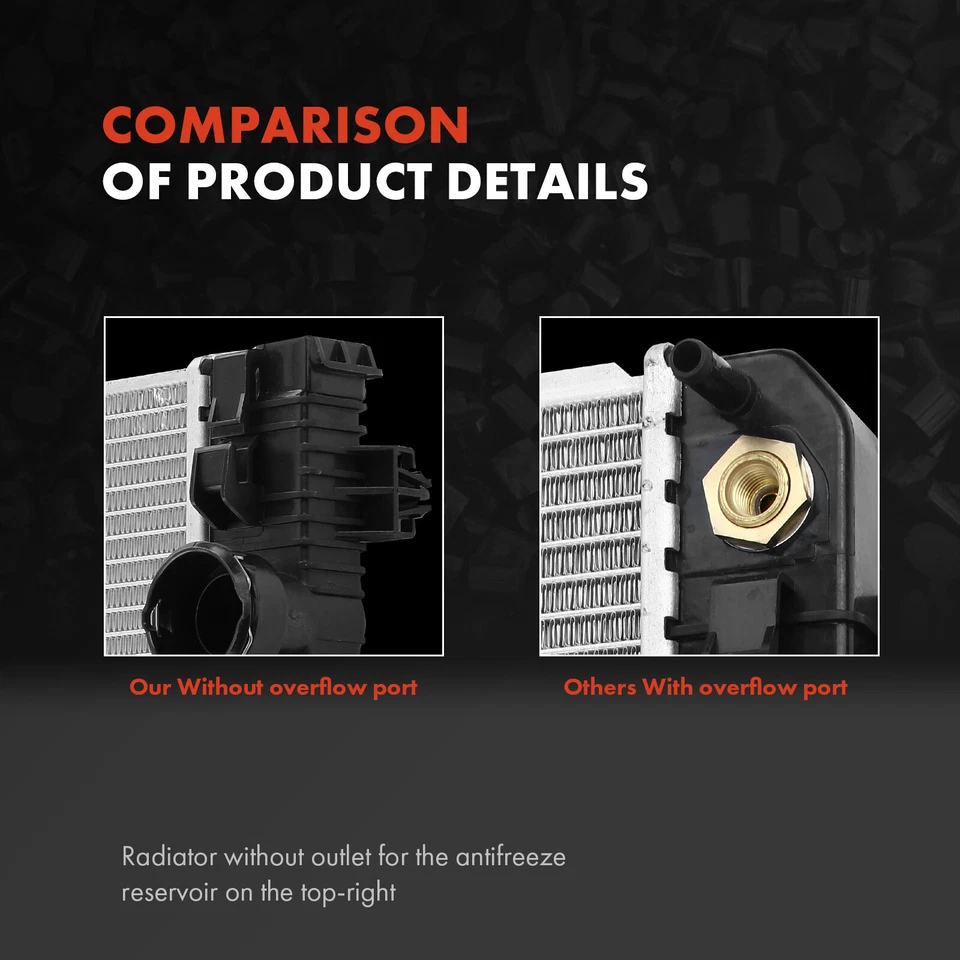 Aluminum Radiator for Mercedes-Benz W204 W212 C350 E250 GLK250 CLS550 Automatic - Image 3 of 4