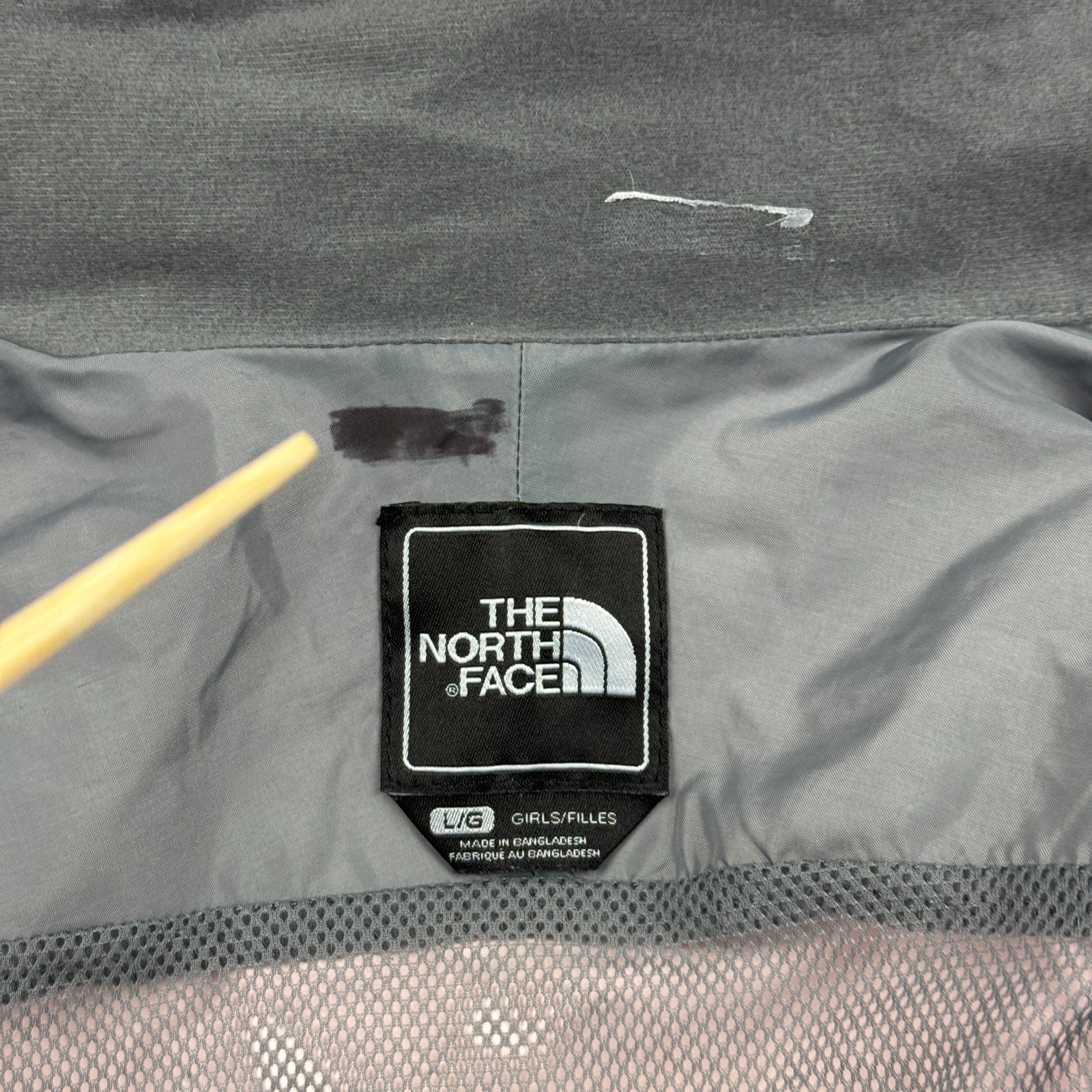 The North Face Jacket Teen Girls Large Pink Hyvent Hooded Full Zip Rain Coat thumbnail 9