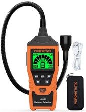 2-in-1 Rechargeable Halogen Leak Detector - CFCs, HFCs, HFOS, Tri-Color Alarm