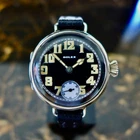 BEAUTIFUL GENTS WW1 1915-16 BRITISH MILITARY ROLEX TRENCH WATCH IN SILVER