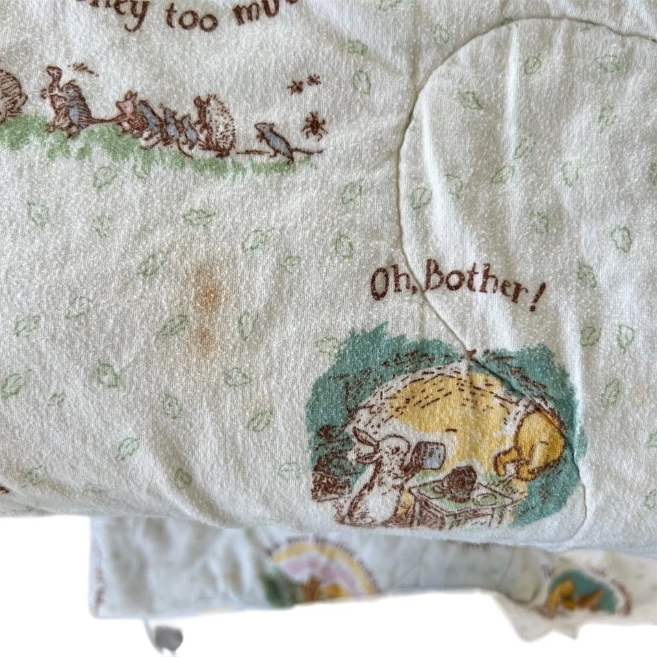 VTG Y2K Disney Winnie The Pooh Classic Twin Comforter Nursery Decor Tigger Eyore - Image 4 of 4