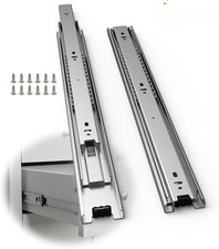 1 Pairs Full Extension Drawer Slides, 14 Inch Heavy Duty Drawer Runners, Side Mo