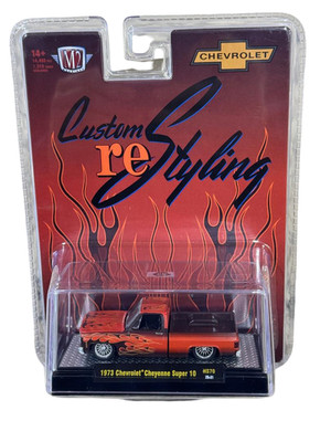 M2 Machines 1973 Chevrolet Cheyenne Super 10 Custom Brown w/ Flames 1/64
