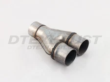 Exhaust Y  PIPE ALUMINIZED UNIVERSAL ,  3" INLET/ DUAL 3" OUTLETS
